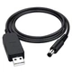 Кабель перехідник USB - 5.5x2.1мм 1м, 5-9В для живлення роутера модему (PE5U45) - зображення 3