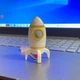 USB флеш пам'ять 64 Гб JASTER флешка фігурка Ракета NASA Flash накопичувач біла - зображення 2