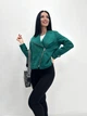 Жіноча замшева куртка-жакет Fashion 42/44 зелений - зображення 2