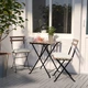 Стол + 2 стула IKEA ТЭРНО, черный, светло-коричневое пятно, Куддарна бежевый, 392.867.18 - изображение 9