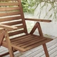 Кресло с регулируемой спинкой IKEA NÄMMARÖ, садовий, складная светло-коричневая морилка, 505.103.01 - изображение 9