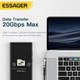 Магнитный адаптер ESSAGER 100Вт Type C – USB C угол 90 градусов с конектором Быстрая зарядка PD3.0 и передача данных 20Гбит/с Видеовыход 4K/60Гц (729972590405) - изображение 2