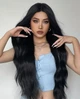 Женский парик EASIHAIR Wig LC2007-1 длинные волнистые синтетические волосы Total Black (77942154) - изображение 3