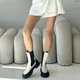 Ботинки женские маломерные из красивой светло-молочной и натуральной кожи Woman's heel 37 (О-972) - изображение 8