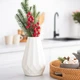 Ваза для цветов MBM HOME пластиковая 20 см DH-FLOWERS-07 WHITE Белая - изображение 3