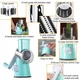 Овочерізка мультислайсер Tabletop Drum Grater Kitchen Master Терка для овочів та фруктів 3 насадки. Колір: блакитний - зображення 11