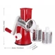 Овочерізка мультислайсер Tabletop Drum Grater Kitchen Master Терка для овочів та фруктів 3 насадки. Колір: червоний - зображення 13