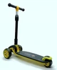 Самокат Best Scooter трехколесный черно-желтый светящиеся колеса 84377 - изображение 2