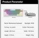 Механічна клавіатура з HOT SWAP REDRAGON FizzK617 RGB 61 Keys RED SWITCH UKR/ENG White Grey (FizzK617WG) - изображение 4
