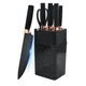 Набор кухонных ножей на подставке Knife Set 7 предметов из нержавеющей стали - изображение 5