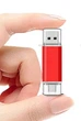 Флешка usb RED 64 gb + type C червона - изображение 1