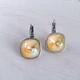 Сережки Hand Made с покрытием "античное серебро" с желтыми кристаллами Swarovski - изображение 4