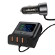 Автомобільний зарядний пристрій ACEFAST B11 138W Car Charger Splitter with Digital Display Black (6974316282488) - изображение 1