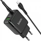 Мережевий Зарядний Пристрій Hoco N5 (PD/QC3.0) 1Type-C+1USB/3A/20W + (Type-C - Lightning) (Чорний) - изображение 2
