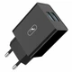 Мережевий Зарядний Пристрій USB SkyDolphin SC30 2USB/2.1A (Чорний) - зображення 1