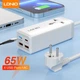 Мережевий Зарядний Пристрій LDNIO SC1418 Power Strip PD/QC 65W (Білий) - изображение 4