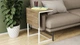 Стол журнальный приставной Терри Комбо Ferrum-decor 345x662x440 Белый металл ДСП Дуб Сонома Трюфель 16 мм (TERRIK012) - изображение 1