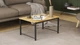 Стол журнальный приставной Терри Комбо Ferrum-decor 345x662x440 Черный металл ДСП Дуб Артизан 16 мм (TERRIK006) - изображение 6