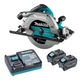 Пила дискова ручна акумуляторна Makita HS011GT201 (270 мм, 3500 хв-1, 101 мм, BL, AWS, XGT) - зображення 1