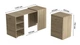 Стол-тумба трансформер Смарт 1/1 Ferrum-decor 750x1450x500 ДСП Дуб Сонома 16 мм (SMART004) - изображение 3
