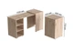 Стол-тумба трансформер Смарт 1/2 Ferrum-decor 750x1450x600 ДСП Дуб Сан-Марино 16 мм (SMART009) - изображение 1