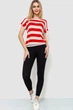 Кофта женская в полоску, цвет красно-белый, 244R0262, L-XL - изображение 2