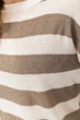 Кофта женская в полоску, цвет бежево-молочный, 244R0262, L-XL - изображение 5