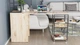 Стіл-тумба трансформер Смарт 3/2 з етажеркою Ferrum-decor 1430x1450x600 Чорний метал ДСП Дуб Шервуд 16 мм (SMART308) - зображення 8