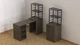 Стол-тумба трансформер Смарт 4/2 с этажеркой Ferrum-decor 1430x1450x600 Черный металл ДСП Дуб Сонома Трюфель 16 мм (SMART411) - изображение 1