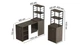 Стол-тумба трансформер Смарт 4/2 с этажеркой Ferrum-decor 1430x1450x600 Черный металл ДСП Дуб Сонома Трюфель 16 мм (SMART411) - изображение 3