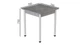 Стол кухонный Ferrum-decor Агата 75x70x70 Белый ДСП Бетон 16мм (AGA0035) - изображение 2