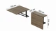 Стол раскладной Александр 5 Ferrum-decor 750x600x700 Черный металл ДСП Дуб Сонома Трюфель 16 мм (ALEKS005) - изображение 3