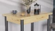 Обеденный стол-трансформер раскладной Берта Ferrum-decor 750x1400x900 Черный металл ДСП Дуб Артизан 16 мм (BERT13) - изображение 8