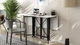 Стол-книжка трансформер Спайдер Ferrum-decor 750x1150x880 Черный металл ДСП Белый 16 мм (SPAR001) - изображение 5