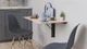 Обеденный стол-трансформер Ника настенный Ferrum-decor 420x900x500 Черный металл ДСП Дуб Сан-Марино 16 мм (NIKA002) - изображение 5