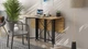 Стол-книжка трансформер Спайдер Ferrum-decor 750x1150x880 Черный металл ДСП Дуб Артизан 16 мм (SPAR006) - изображение 7