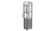 Этажерка 3/34 Ferrum-decor Серии Конект с тумбой 144x34x28 Черный ДСП Бетон (FD1006) - изображение 2