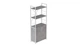 Этажерка 3/60 Ferrum-decor Серии Конект с тумбой 144x60x28 Белый ДСП Бетон (FD1034) - изображение 1