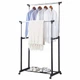 Напольная двойная телескопическая вешалка-стойка для одежды Double Bar Rack Hight Ajustable Черный (SH772352) - изображение 2