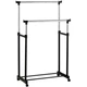 Напольная двойная телескопическая вешалка-стойка для одежды Double Bar Rack Hight Ajustable Черный (SH772352) - изображение 1