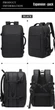 Рюкзак с USB портом Bange Travel backpack 45L (BG-1908D) Дорожная сумка для мужчин и женщин Черный - изображение 3