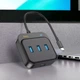 Хаб переходник разветвитель HOCO HBЗ5 HUB adapter TYPE-C to USB3.0+RJ45для ноутбука компьютера Черный - изображение 1