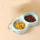 Миска для кошек Taotaopets Cat 123307 Blue двойная пластиковая - изображение 2