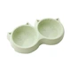 Миска для кошек Taotaopets Cat 123307 Green двойная пластиковая - изображение 1