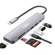 Док-станция XON SmartHub 7 в 1 (HDMI, SD/TF, 2xType-C, 2xUSB3.0) Серый (UHCHP074300G 5177) - изображение 2