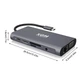 Док-станция XON SmartHub 10 в 1 (Ethernet, VGA, HDMI, 3.5 Audio, SD/TF, Type-C, 3xUSB3.0) Серый (UHCHP104300G 5252) - изображение 5