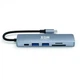 Док-станция XON SmartHub 6 в 1 (SD/TF + Type-C + USB3.0 + 2хUSB2.0) Серый (UHUHP062322G 5146) - изображение 2
