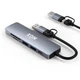 Док-станция XON SmartHub 6 в 1 (SD/TF + Type-C + USB3.0 + 2хUSB2.0) Серый (UHUHP062322G 5146) - изображение 6