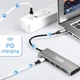 Док-станция XON SmartHub 9 в 1 (HDMI, 3.5 Audio, SD/TF, 2xType-C, 3xUSB3.0) Серый (UHCHP095300G 5245) - изображение 5