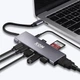 Док-станция XON SmartHub 9 в 1 (HDMI, 3.5 Audio, SD/TF, 2xType-C, 3xUSB3.0) Серый (UHCHP095300G 5245) - изображение 6